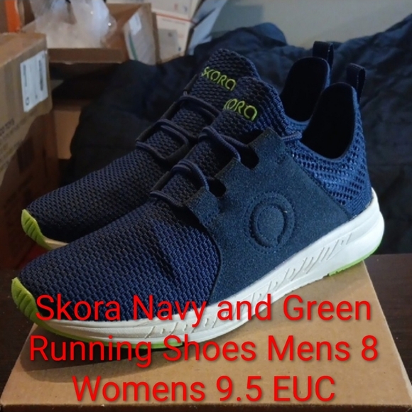 Skora Other - Skora Navy and Green Running Shoes Mens 8 Womens 9.5 EUC